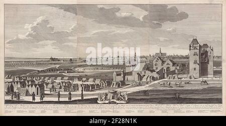 Siège van Haarlem, 1572-1573; image du siège de la ville de Haerlem par Don Frederico de Toledo, fils du duc d'Alva en 1572 et 1573, pour voir la ville de Noordzyde der, du Huys ter Kleef (le quartier de Hooft) Sur les Leprooshuys sur la demi-lune, l'AGTER de BRES, dans les murs de la ville, et le Schansen des Espagnols, au moment de la vie (...) / vue du siège de la ville de Haerlem par Don Frédéric de Tolede, fils du Duc d'Albe l'Année 1572 & 1573 (...). Siège de la ville de Haarlem dans les années 1572-1573 par les Espagnols sous Fadrique Alvarez de Toledo (Don Frederik), le Banque D'Images