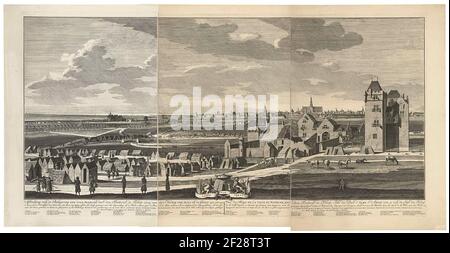 Siège van Haarlem, 1572-1573; image du siège de la ville de Haerlem par Don Frederico de Toledo, fils du duc d'Alva en 1572 et 1573, pour voir la ville de Noordzyde der, du Huys ter Kleef (le quartier de Hooft) Sur les Leprooshuys sur la demi-lune, l'AGTER de BRES, dans les murs de la ville, et le Schansen des Espagnols, au moment de la vie (...) / vue du siège de la ville de Haerlem par Don Frédéric de Tolede, fils du Duc d'Albe l'Année 1572 & 1573 (...). Siège de la ville de Haarlem dans les années 1572-1573 par les Espagnols sous Fadrique Alvarez de Toledo (Don Frederik), le Banque D'Images