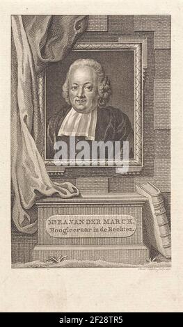 Portrait de Frederik Adolph van der Marck.Portrait de Frederik Adolph van der Marck, professeur de droit à Groningen et Deventer. Banque D'Images