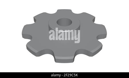 Roue dentée. Pièces de la machine. Rendu 3D Banque D'Images