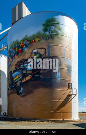 Silo Art à Colbinabbin, Victoria, Australie Banque D'Images