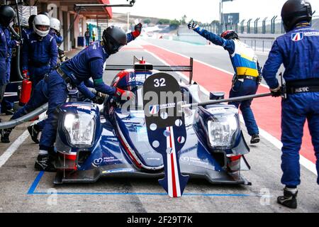 32 CULLEN Ryan (gbr), BRUNDLE Alex (gbr), OWEN William (gbr), United Autoports, Oreca 07 - Gibson, action pendant la série européenne le Mans 2019 d'ELMS, 4 heures du Portugal du 25 au 27 octobre à Portimao - photo Paulo Maria / DPPI Banque D'Images