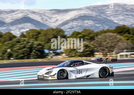 101 BELL Rob, OSBORNE Joe, KODRIC Martin, McLaren, McLaren 720 S GT3 action pendant les journées d'essai de la coupe d'endurance de la série GT Blancpain au Castellet du 13 au 14 mars 2019 - photo Marc de Mattia / DPPI Banque D'Images