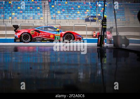 71 RIGON Davide (ita), MOLINA Miguel (esp), Ferrari 488 GTE EVO équipe AF Corse, action pendant le Championnat du monde d'Endurance FIA WEC 2019, 8 heures de Bahreïn du 12 au 14 décembre au circuit International de Sakhir - photo Antonin Vincent / DPPI Banque D'Images