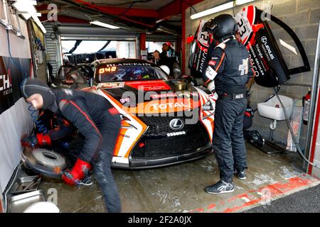 23 DELHEZ Bernard (bel), BARTHEZ Fabien (fra), CAYROLLE Eric (fra), BURET Timothe (fra) Lexus RCF GT3, Tech 1 Racing, total, mécanique mécaniciens pendant le championnat 2019 Blancpain Endurance Series 24 heures de Spa, du 24 au 28 juillet, Spa orchidées, Belgique - photo Frédéric le DFC Franch Banque D'Images