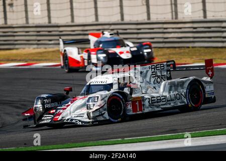 01 SENNA Bruno (BRA), MENEZES Gustavo (etats-unis), OTAN Norman (fra), Rebellion Racing, Rebellion R13 - Gibson, action pendant le Championnat du monde d'endurance WEC 2019 de la FIA, 4 heures de Shanghai du 8 au 10 novembre, à Shanghai, Chine - photo Florent Gooden / DPPI Banque D'Images