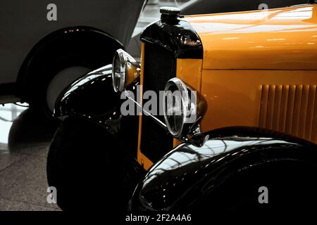 4 juin 2019, Moscou, Russie: Vue latérale de la Peugeot 5CV (jaune) 1925. Voitures rétro classiques des années 1920. Banque D'Images