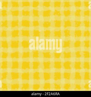 motif vectoriel sans couture en tissu écossais jaune Illustration de Vecteur