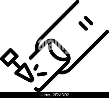Icône de polissage des ongles. Contour vernis à ongles vector Icon pour la conception de la bande isolée sur fond blanc Illustration de Vecteur