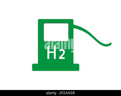 Station-service pour graphique de vecteur hydrogène H2 Banque D'Images
