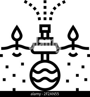 illustration vectorielle du système d'irrigation à partir de l'icône de la conduite de vidange Illustration de Vecteur