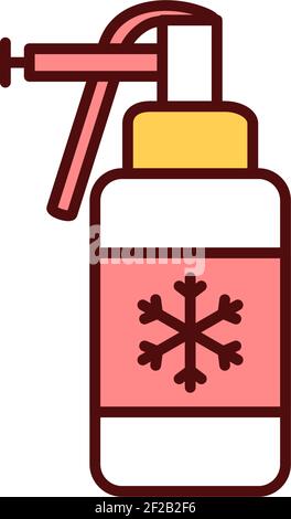 Icône de couleur RVB de cryothérapie Illustration de Vecteur