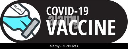 Flacon et seringue de vaccin Covid-19 du coronavirus Illustration de Vecteur
