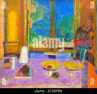 Salle à manger sur le jardin, par Pierre Bonnard, 1934-1935, Solomon R. Guggenheim Museum, Manhattan, New York City, Etats-Unis, Amérique du Nord Banque D'Images