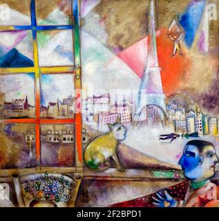 Paris par la fenêtre, Marc Chagall, 1913 ans, Solomon R. Guggenheim Museum, Manhattan, New York City, Etats-Unis, Amérique du Nord Banque D'Images