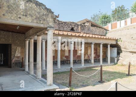 Italie, Naples, Oplontis, la villa de Poppea dans la zone archéologique de ​​Torre Annunziata Banque D'Images