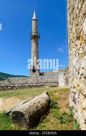 Le château de Stary Grad à Travnik, Bosnie-Herzégovine. Banque D'Images