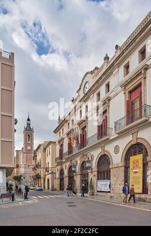 Hôtel de ville de Sagunto dans la Communauté de Valence, Espagne, Europe Banque D'Images