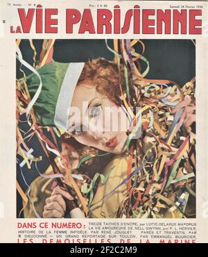 1930 France La Vie Parisienne Magazine Cover Banque D'Images