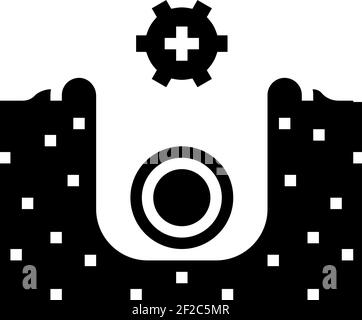 illustration du vecteur d'icône de glyphe de plomberie du système de drainage Illustration de Vecteur