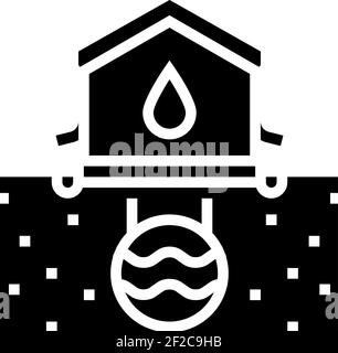 illustration du vecteur de l'icône du système de drainage de la maison Illustration de Vecteur