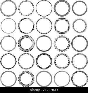 Collection de cadres décoratifs africains à bordure ronde. Idéal pour les étiquettes vintage. Illustration de Vecteur