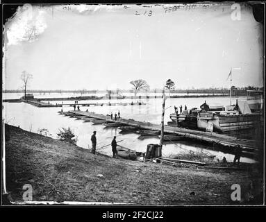 Pont ponton sur la rivière James, Virginie (3996131772). Banque D'Images