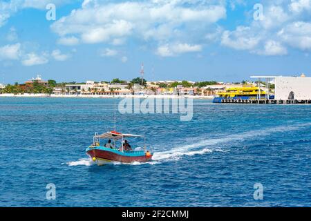 Cozumel, Mexique - 28 mai 2016 : paysage côtier de l'île de Cozumel, Mexique, 28 mai 2016 Banque D'Images