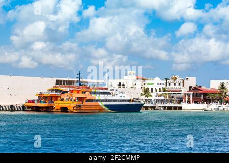 Cozumel, Mexique - 28 mai 2016 : paysage côtier de l'île de Cozumel, Mexique, 28 mai 2016 Banque D'Images