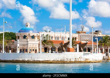 Cozumel, Mexique - 28 mai 2016 : paysage côtier de l'île de Cozumel, Mexique, 28 mai 2016 Banque D'Images