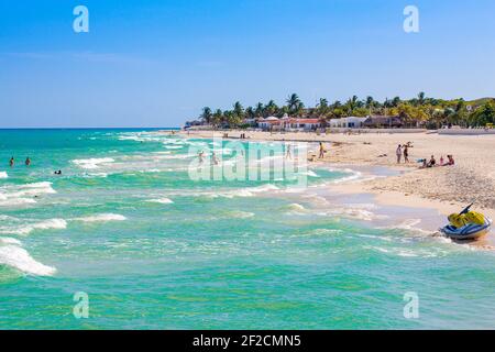 Cozumel, Mexique - 28 mai 2016 : plage de sable de l'île de Cozumel, Mexique, 28 mai 2016 Banque D'Images