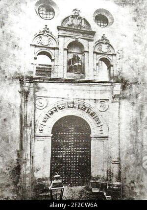 Portada de la iglesia de san Gil en Grenade. Banque D'Images