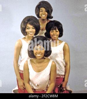 LA SHIRELLES photo promotionnelle du quatuor vocal américain vers 1962 Banque D'Images