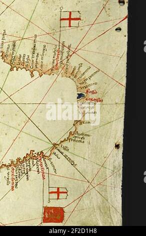 Carte De Portolan Par Albino De Canepa 14 Georgie Photo Stock Alamy