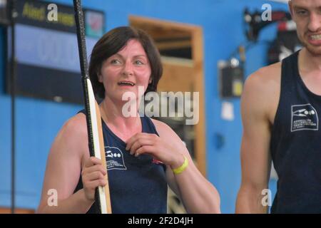 Audrey Lamb participe à la finale mondiale de la lainages Banque D'Images