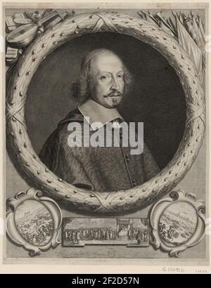 Portrait du cardinal Mazarin, par Robert Nanteuil, 1656. Banque D'Images