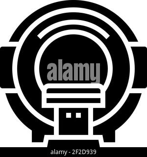 illustration du vecteur d'icône du glyphe de l'équipement de radiologie irm Illustration de Vecteur