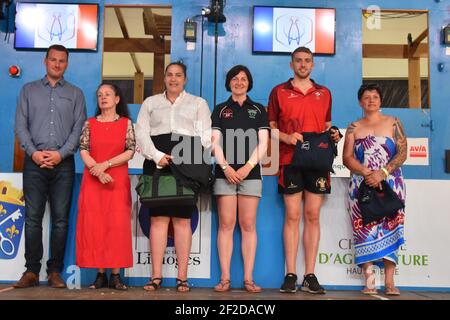 Audrey Lamb participe à la finale mondiale de la lainages Banque D'Images