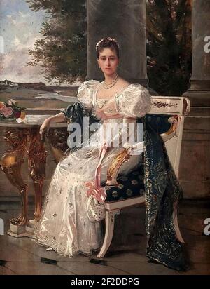 Portrait de la Grande duchesse Elisabeth Feodorovna par François Flameng. Banque D'Images