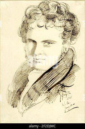 Portrait de Sir Edwin Henry Landseer par George Hayter 1825. Banque D'Images