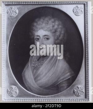 Portret van Anne Henriette Marie Joséphine Antoinette de neuf d'Aissche (1757-1830). Banque D'Images