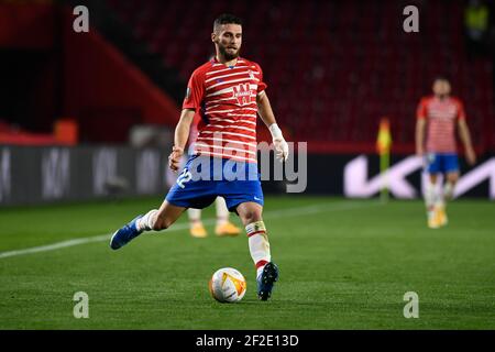 Grenade, Espagne. 11 mars 2021. Domingos Duarte, joueur de Grenade CF, vu en action lors de l'UEFA Europa League Round of 16 First Leg un match entre Granada CF et Molde FK à l'Estadio Nuevo Los Carmenes.(final Score; Granada CF 2:0 Molde FK) Credit: SOPA Images Limited/Alamy Live News Banque D'Images