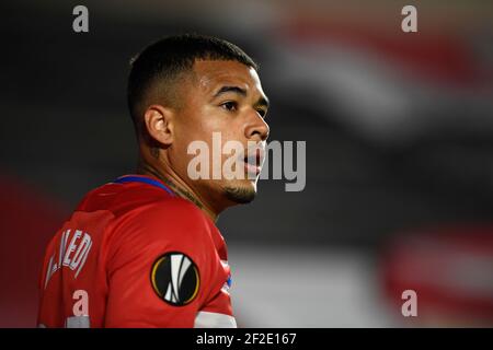 Grenade, Espagne. 11 mars 2021. Robert Kenedy, joueur des FC de Grenade, vu lors de l'UEFA Europa League Round of 16 First Leg un match entre Granada CF et Molde FK à l'Estadio Nuevo Los Carmenes.(final Score; Granada CF 2:0 Molde FK) Credit: SOPA Images Limited/Alay Live News Banque D'Images