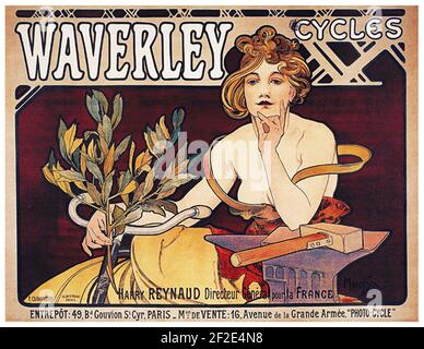 Affiche Waverley cycles. Banque D'Images