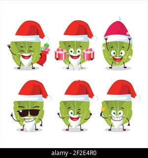 Émoticônes du Père Noël avec personnage de dessin animé romain letuce. Illustration vectorielle Illustration de Vecteur