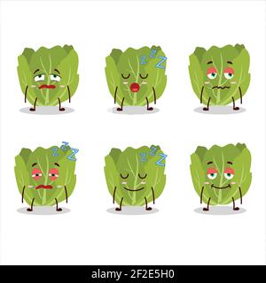 Personnage de dessin animé de la lettre romaine avec expression endormie. Illustration vectorielle Illustration de Vecteur