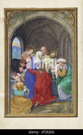 Livre de prière du Cardinal Albrecht de Brandebourg - l'Entombment Ludwig IX 19 f328v). Banque D'Images