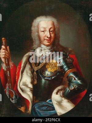 Portrait présumé de Charles Emmanuel III de Savoie (dit Victor Amadeus II). Banque D'Images