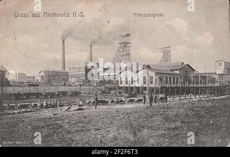 Preussengrube Kopalnia mine de charbon MIECHOWICE Bytom. Banque D'Images