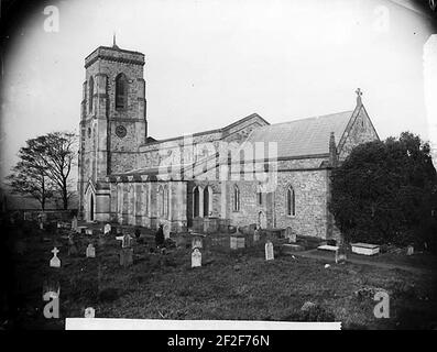 L'église, Pontesbury (Salop) Banque D'Images